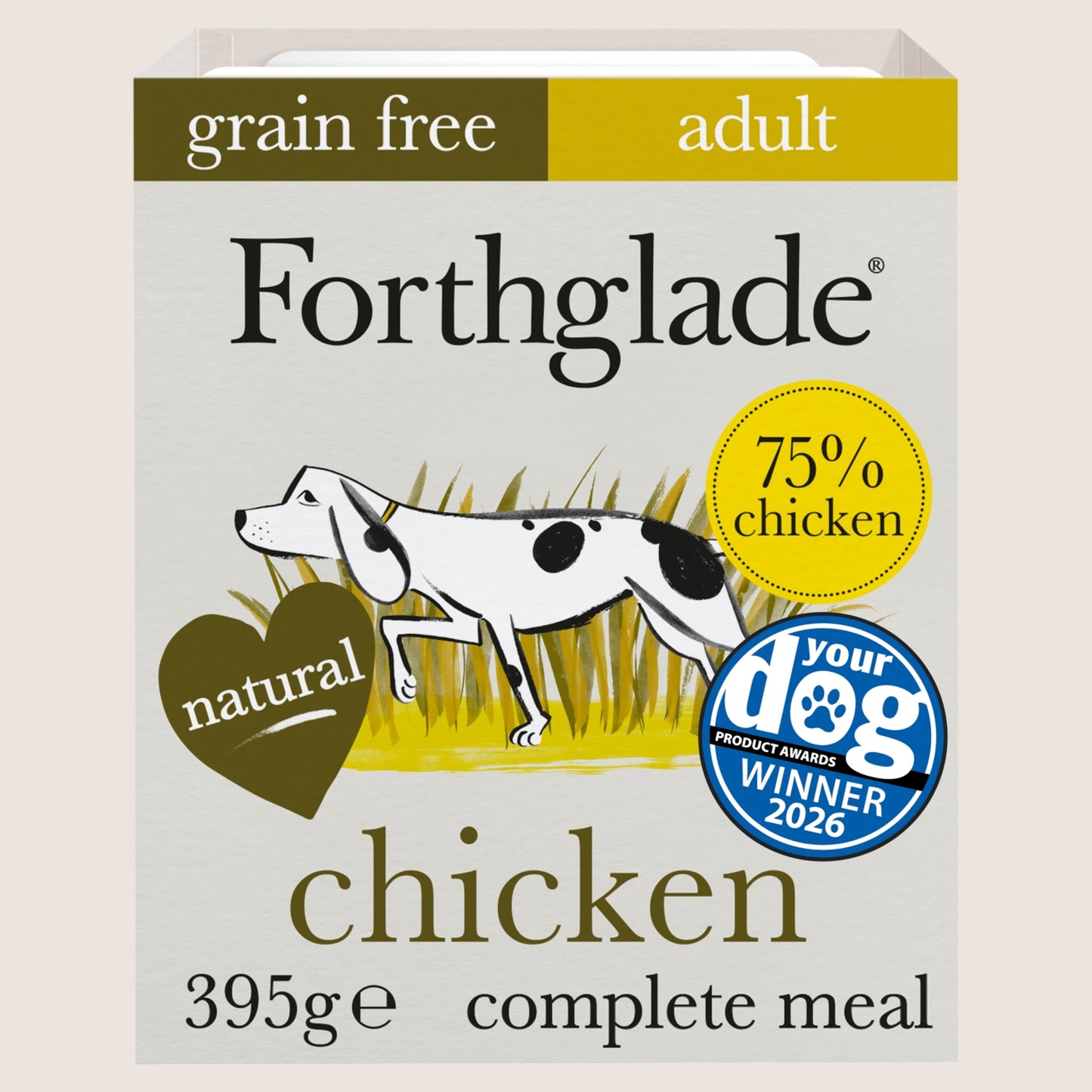 Forthglade Chicken with Butternut Squash & Vegetables Complete Meal Adult 1 Yr+ Hypoallergenic 395g