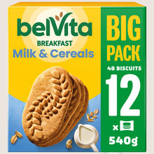 Belvita Milk & Cereals Biscuits Snack Bars Multipack  Wholegrain 540g