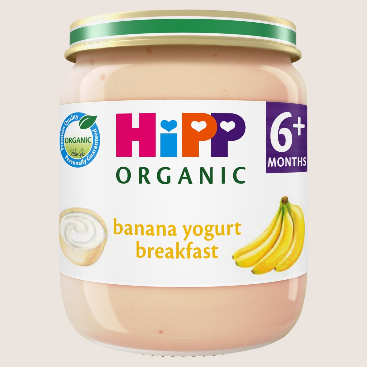 Hipp Organic Banana Yogurt Breakfast Baby Food Jar 6+ Months 125g