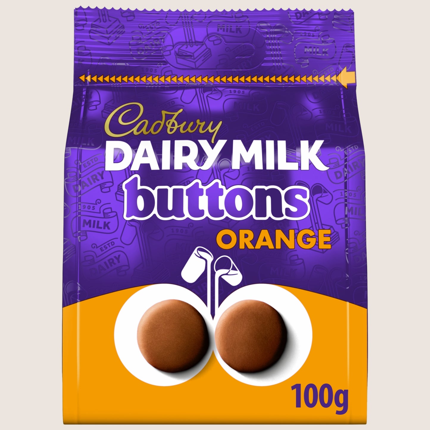 Cadbury Dairy Milk Chocolate Orange Buttons Bag 100g