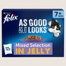Felix As Good As it Looks Senior 7+ Mixed in Jelly Wet Cat Food Complete Nutrition 12x85g
