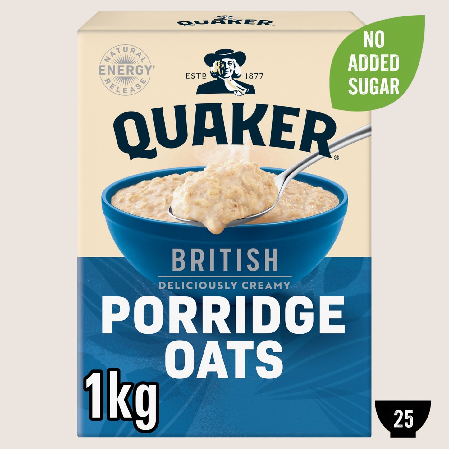 Quaker British Porridge Rolled Oats Vitamin Fortified 1kg