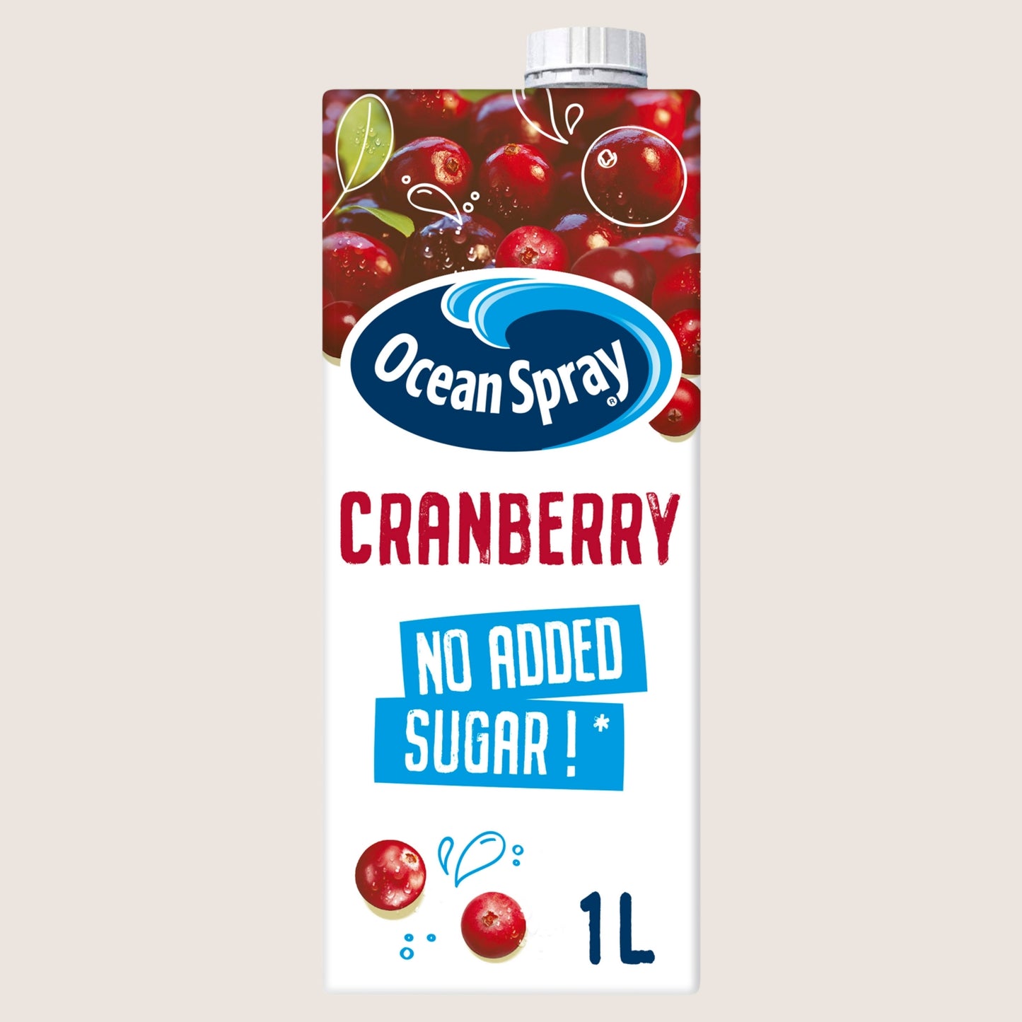 Ocean Spray No Added Sugar Cranberry Juice 1L
