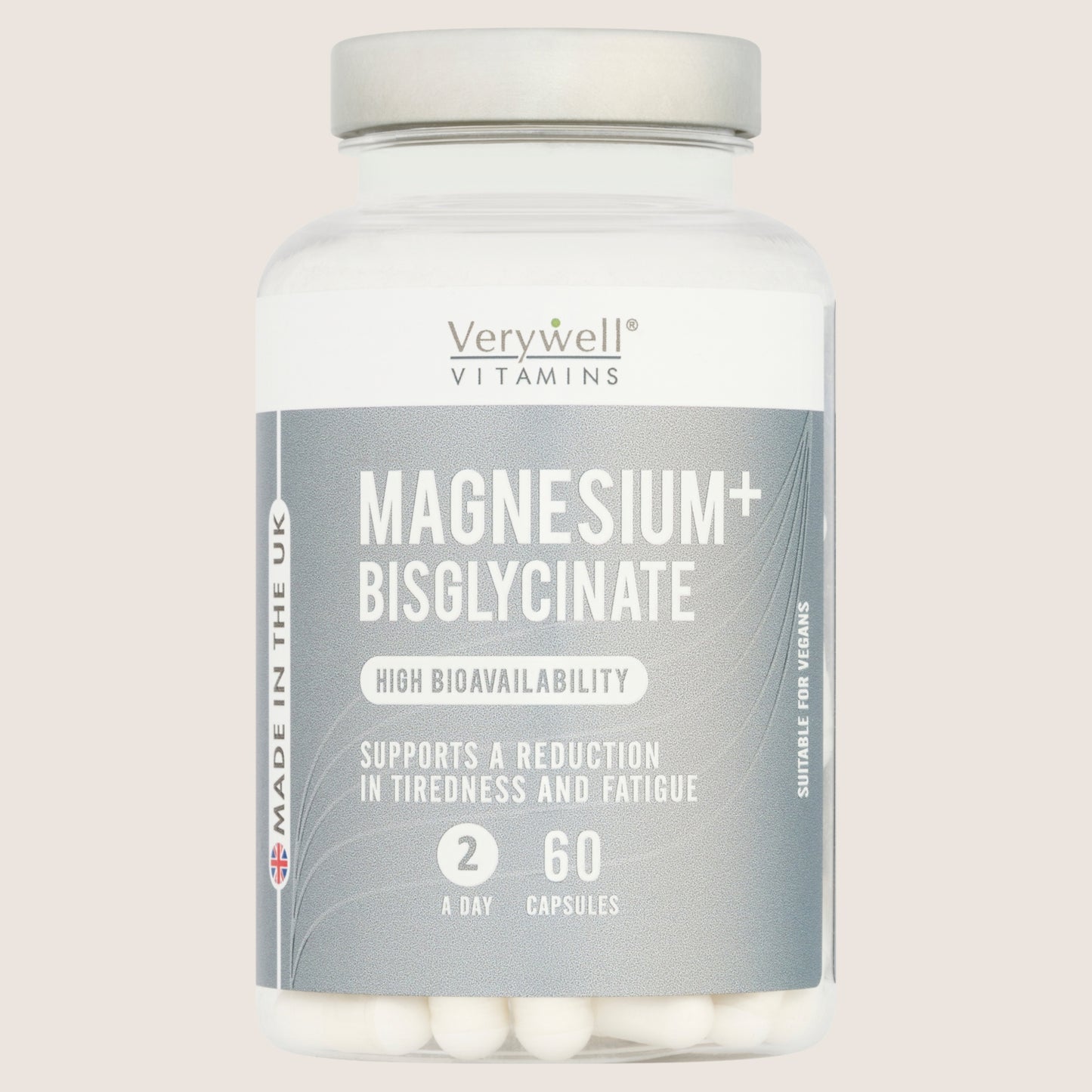 Verywell Vitamins Magnesium+ Bisglycinate 2 a Day 60 Capsules
