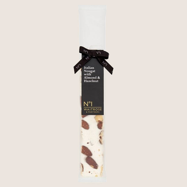 Waitrose No.1 Almond & Hazelnut Italian Nougat Quality Choice 100G