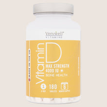 Verywell Vitamin D Max Strength 4000IU Bone Health 180 Tablets