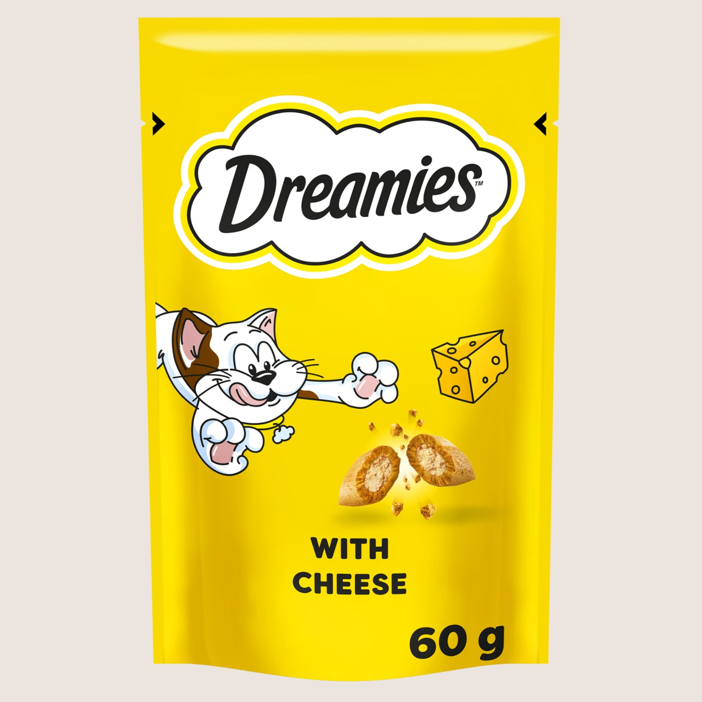 DREAMIES Cat Treat Biscuits with Cheese Nutritionally Complete 60g