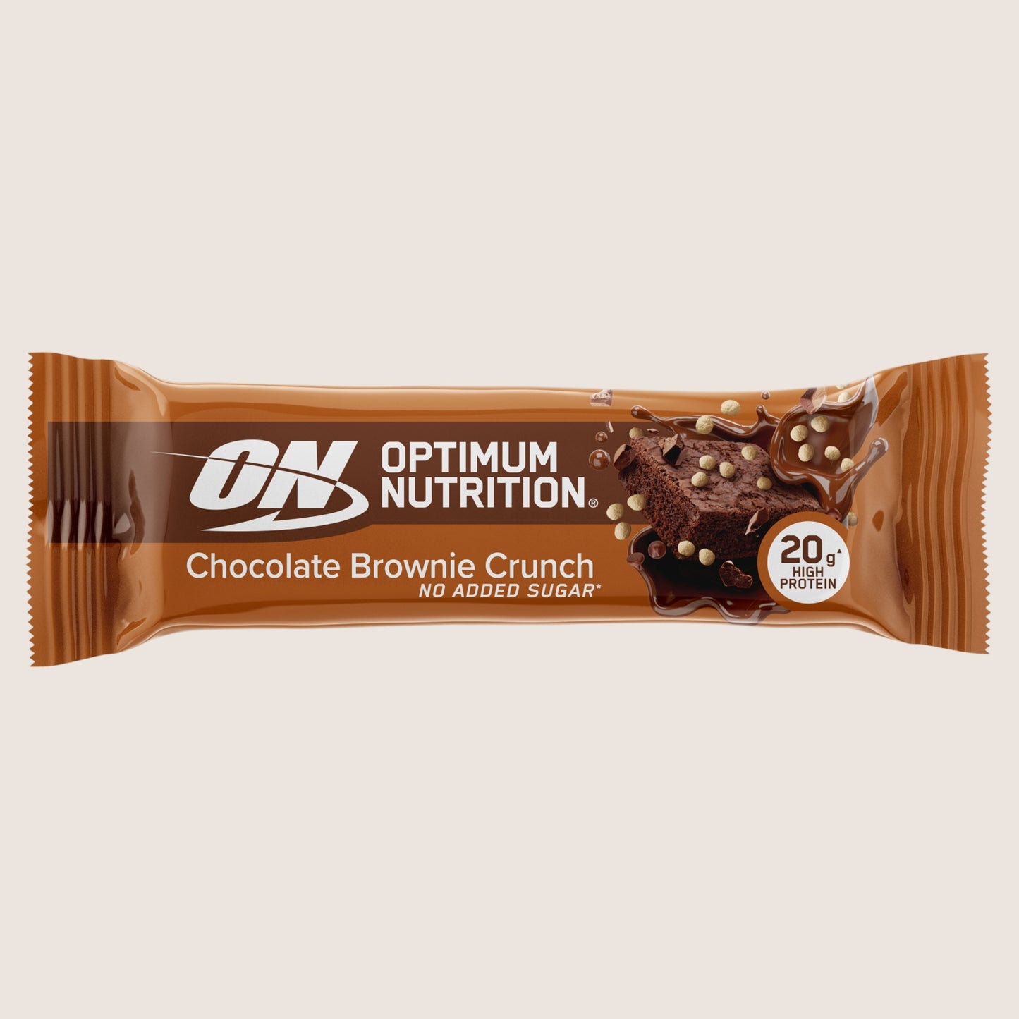 Optimum Nutrition Protein Bar, Chocolate Brownie Crunch Flavour, single serve, Protein 65g