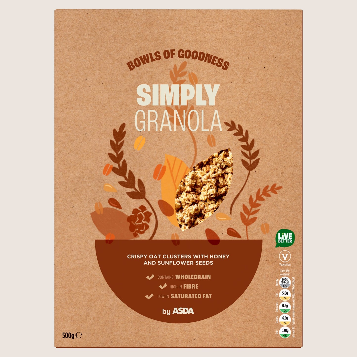 ASDA Simply Granola Vitamin Fortified 500g