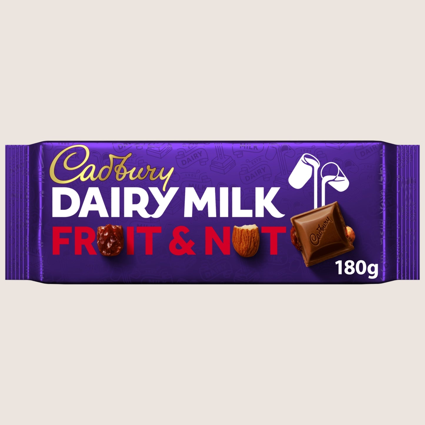 Cadbury Dairy Milk Fruit and Nut Chocolate Bar 180 g
