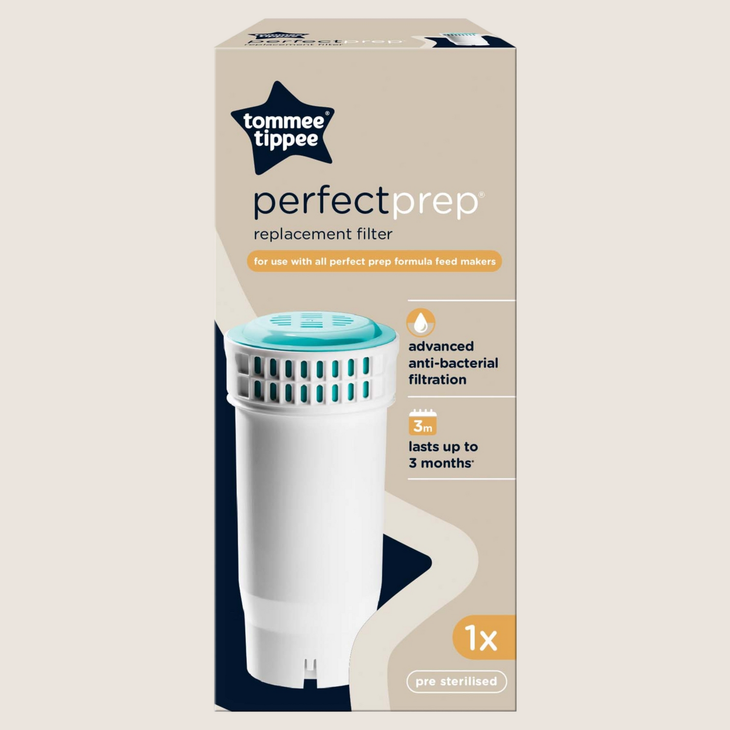Tommee Tippee 1x Original and Day & Night Perfect Prep Replacement Filter Gentle Formula 1 X