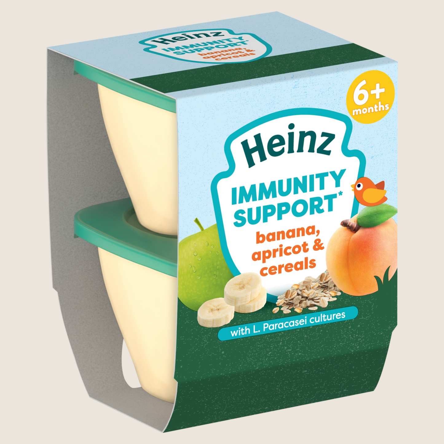 Heinz Immunity Support Banana Apricot and Cereals Pot 6+ Months Baby Food 6 Months Plus 2x100g