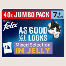 Felix As Good As it Looks Senior 7+ Mixed Selection Wet Cat Food Complete Nutrition 40x85g