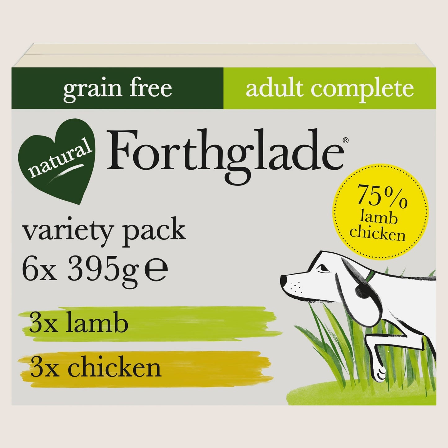 Forthglade Variety Pack Complete Meal Adult 1 Yr+ Hypoallergenic 6 x 395g