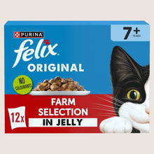 Felix Original Senior Farm Selection in Jelly Wet Cat Food Complete Nutrition 12x85g