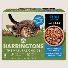Harringtons Wet Cat Food Pouches Fish in Jelly Grain Free 12x85g