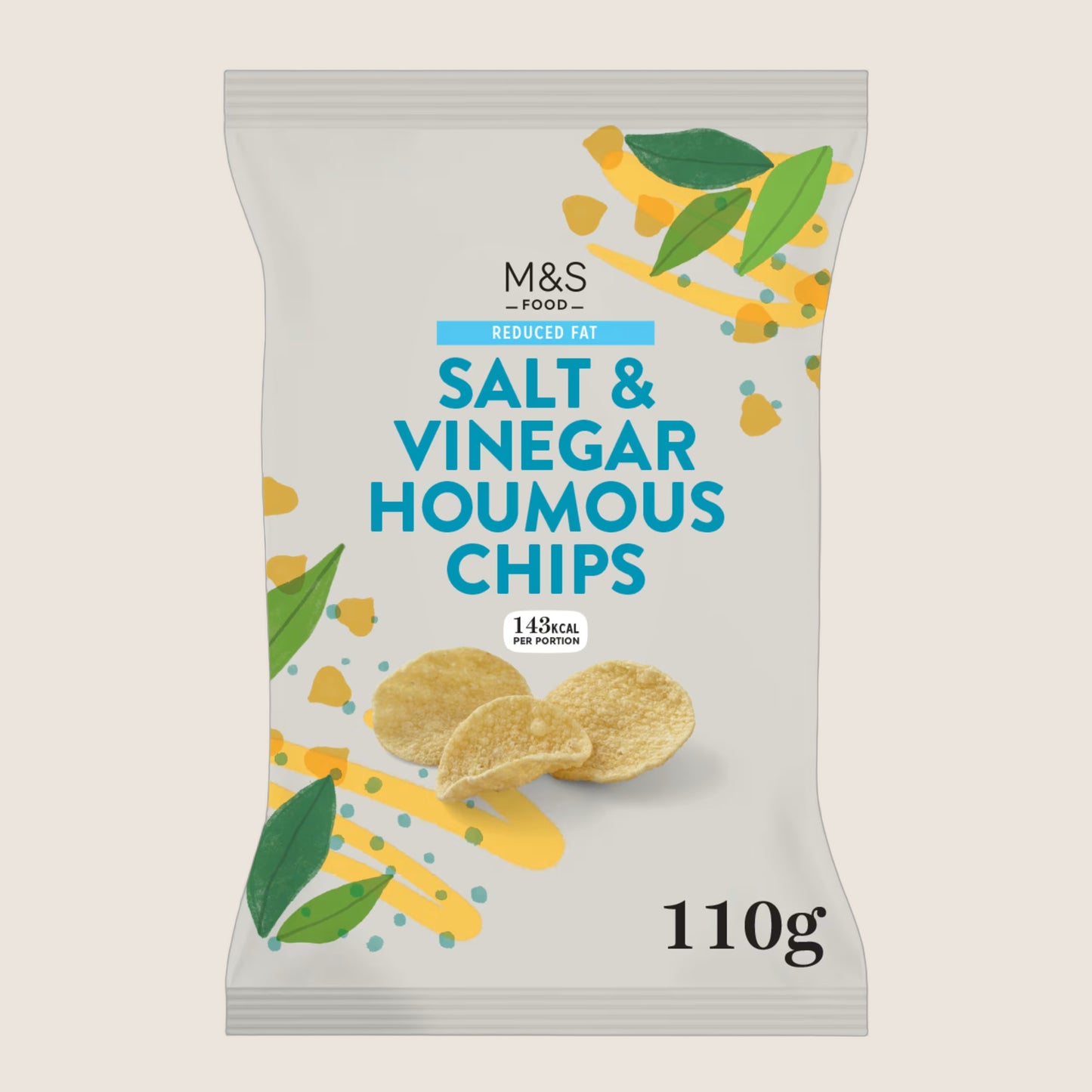 M&S Salt And Vinegar Houmous Chips 110 g