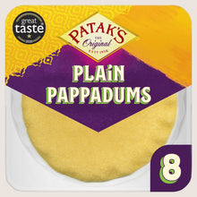 Patak's Plain Pappadums x 8 No Artificial Additives