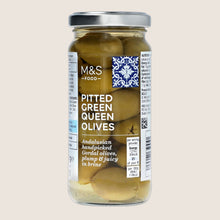 M&S Pitted Green Queen Olives 230 g