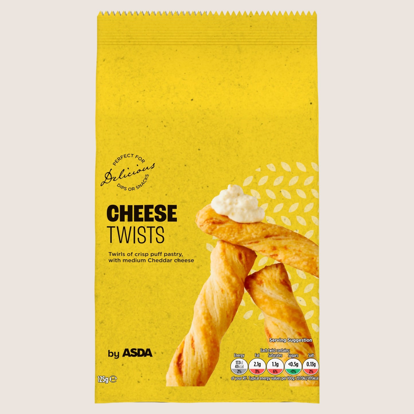 ASDA Cheese Twists Free From Artificial Additives 125g