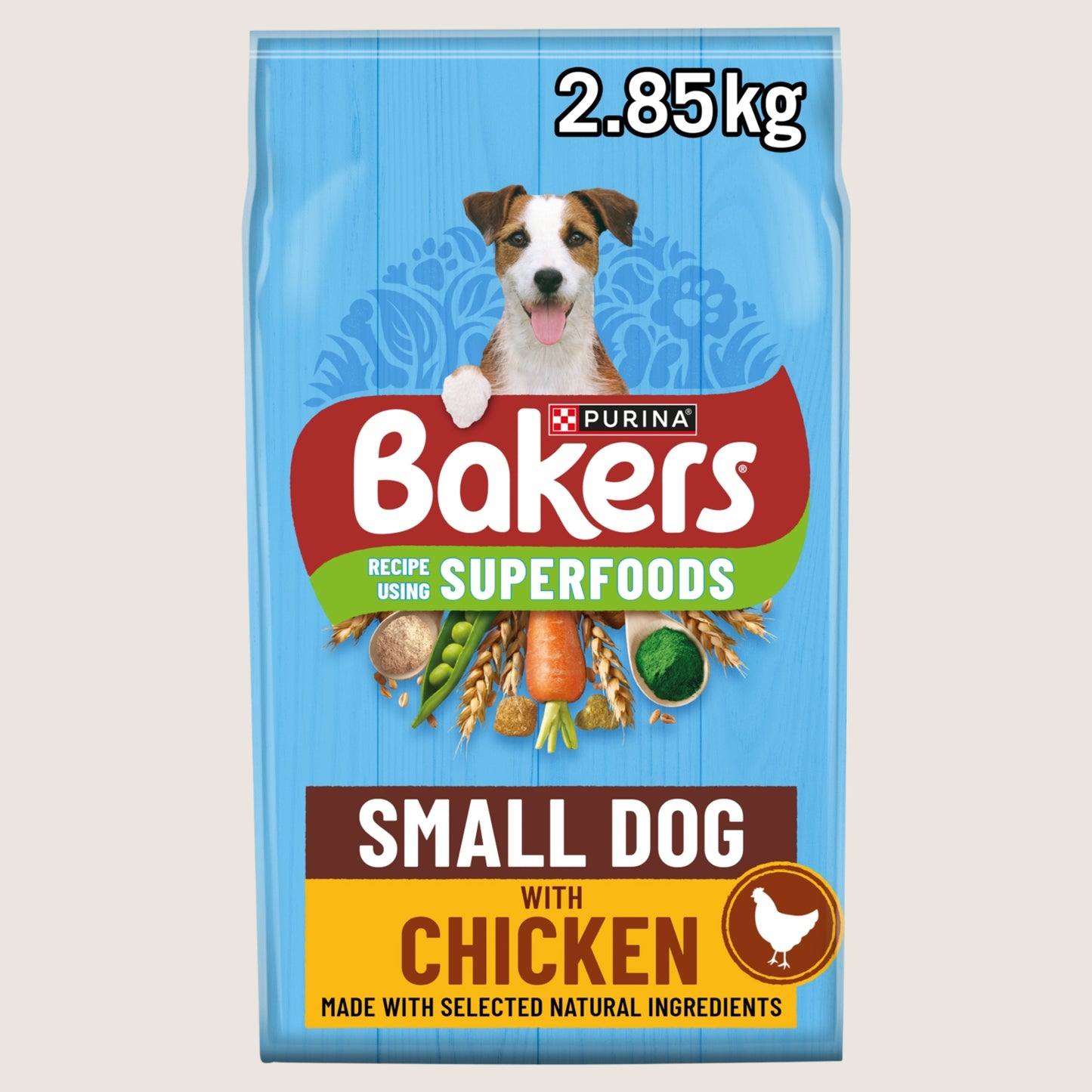 Bakers Superfoods Small Dog Chicken Dry Dog Food Complete Nutrition 2.85kg