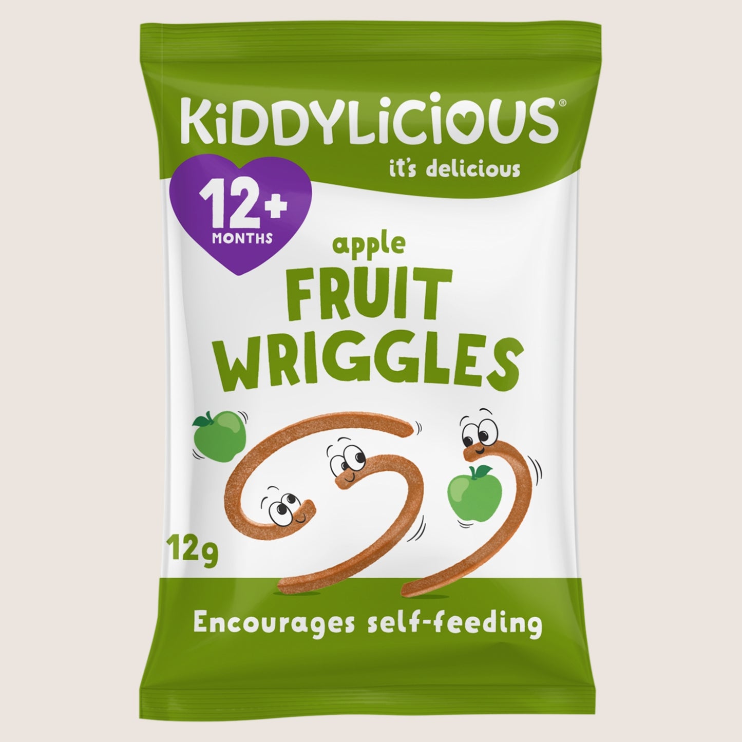 Kiddylicious Apple Fruit Wriggles 12+ Months Gluten Free 12g