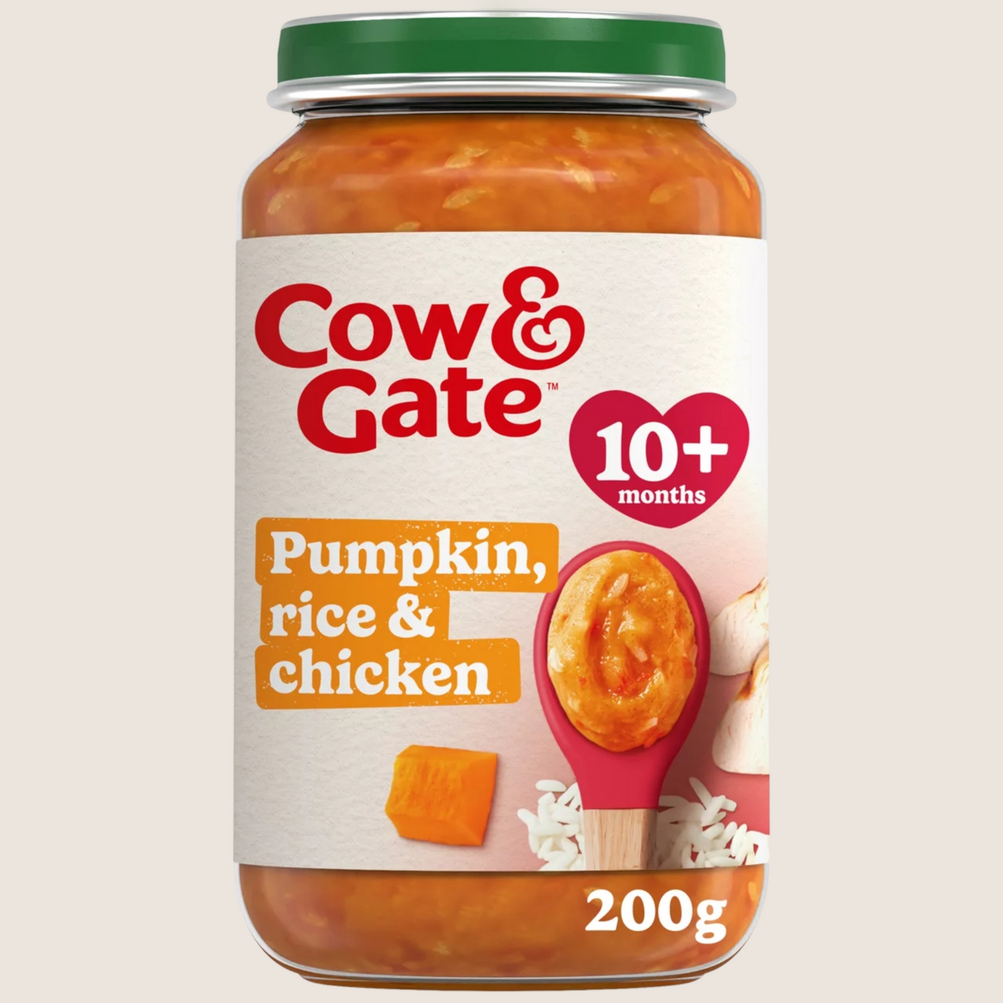 Cow & Gate Pumpkin Chicken & Rice Baby Food Meal Jar, 10+ Months Gentle Formula 200g