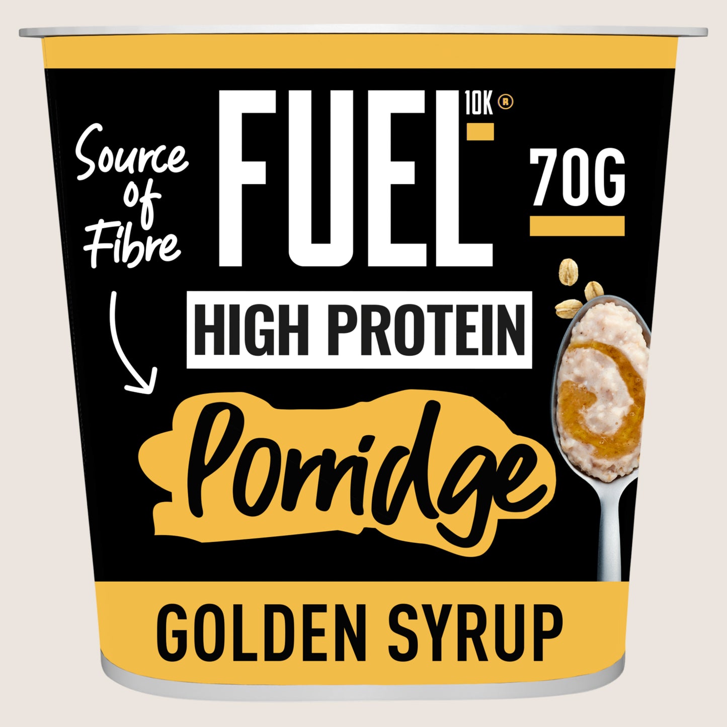 FUEL10K High Protein Golden Syrup Porridge Oat Cereal Pot High Protein 70g