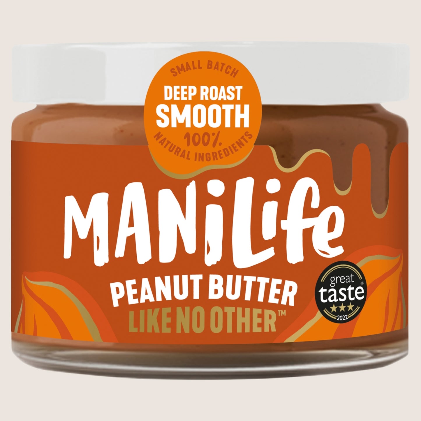 Manlife Deep Roast Smooth Peanut Butter No Added Sugar 275g