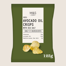 M&S Only 3 Ingredients Avocado Oil Crisps With Mediterranean Sea Salt 125 g