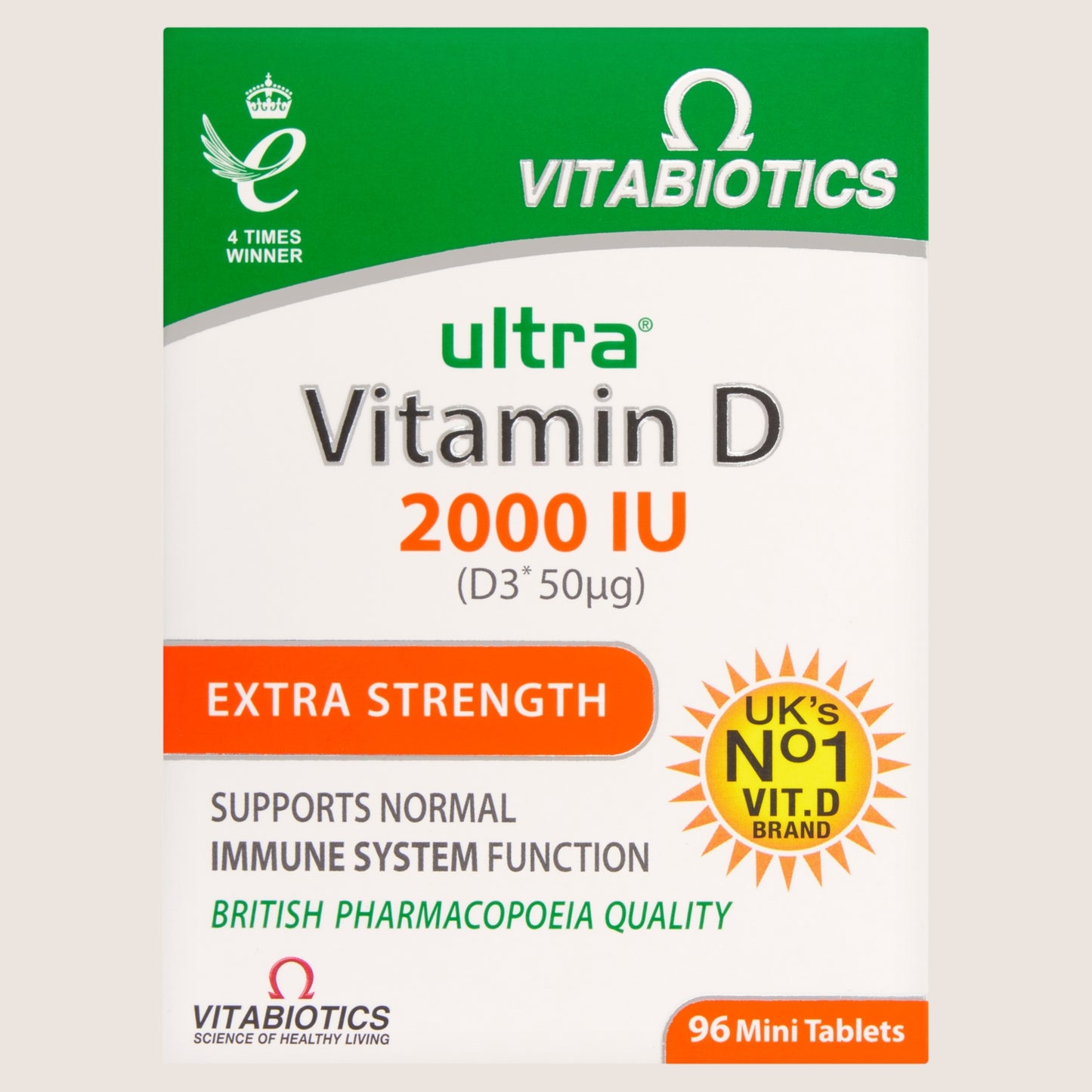 Vitabiotics Vitamin D 2000 IU 96 Mini Tablets