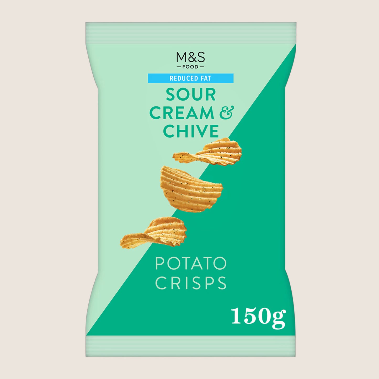 M&S Reduced Fat Full On Flavour Sour Cream And Chive Crisps 150 g