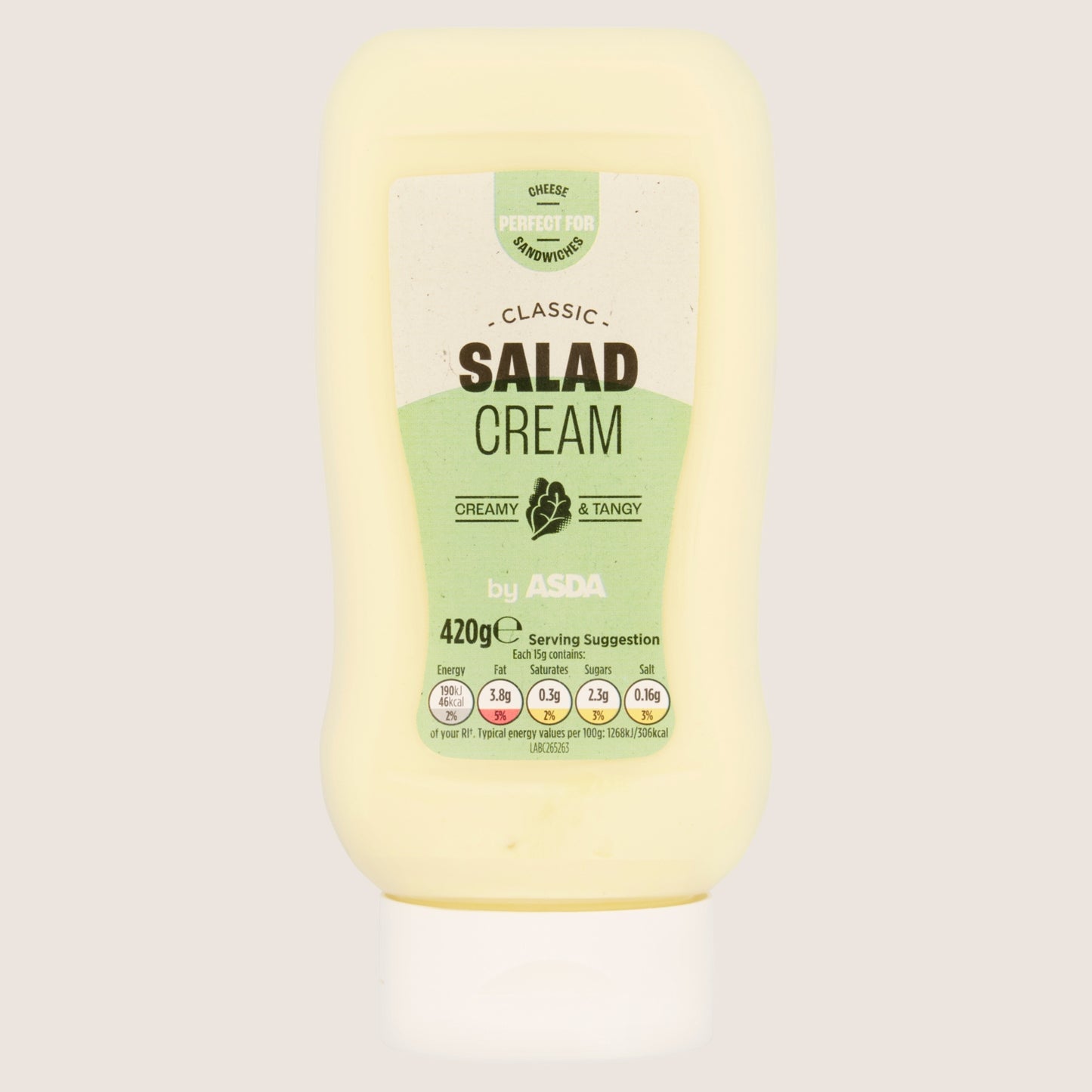 ASDA Classic Salad Cream No Artificial Additives 420g