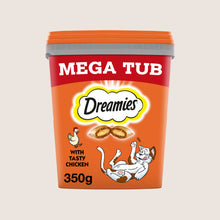 DREAMIES Cat Treat Biscuits with Chicken Bulk Mega Tub Nutritionally Complete 350g