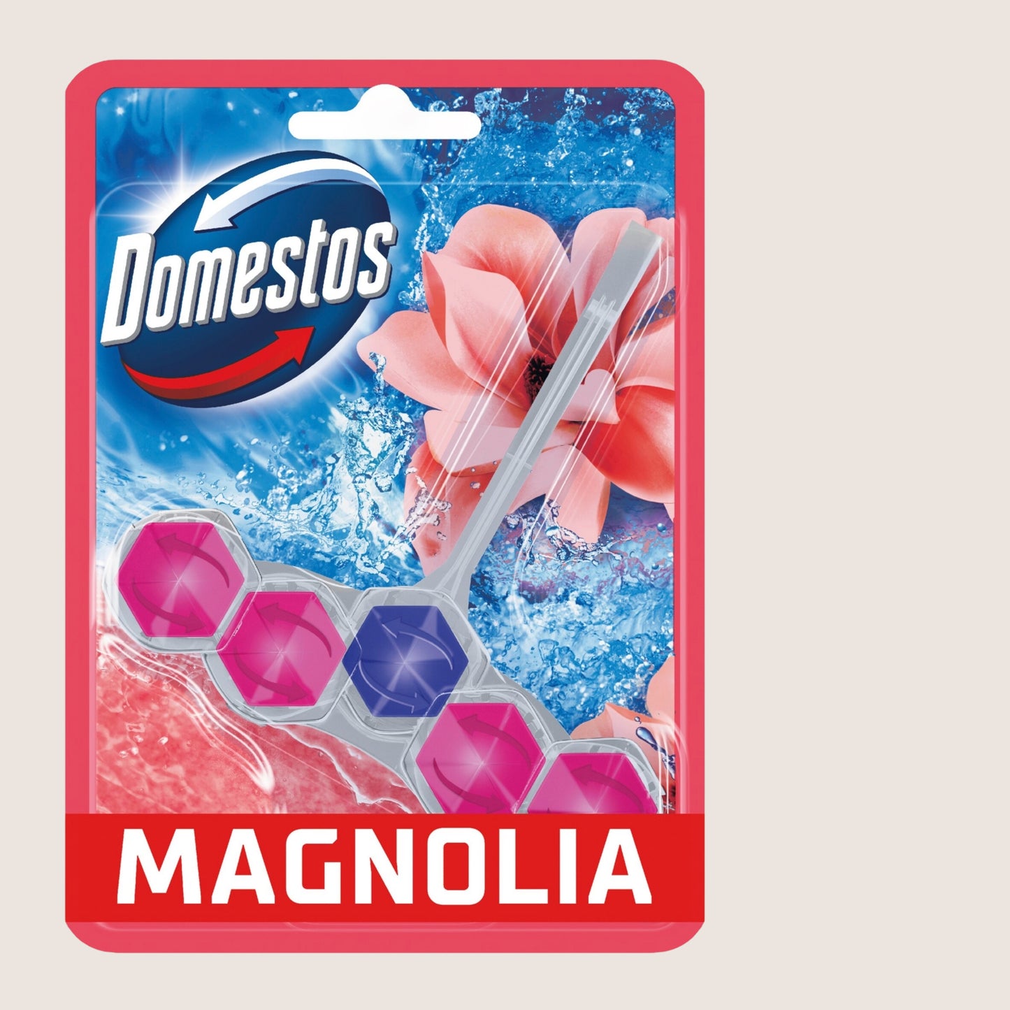 Domestos Power 5 Toilet Rim Block Magnolia 50 g