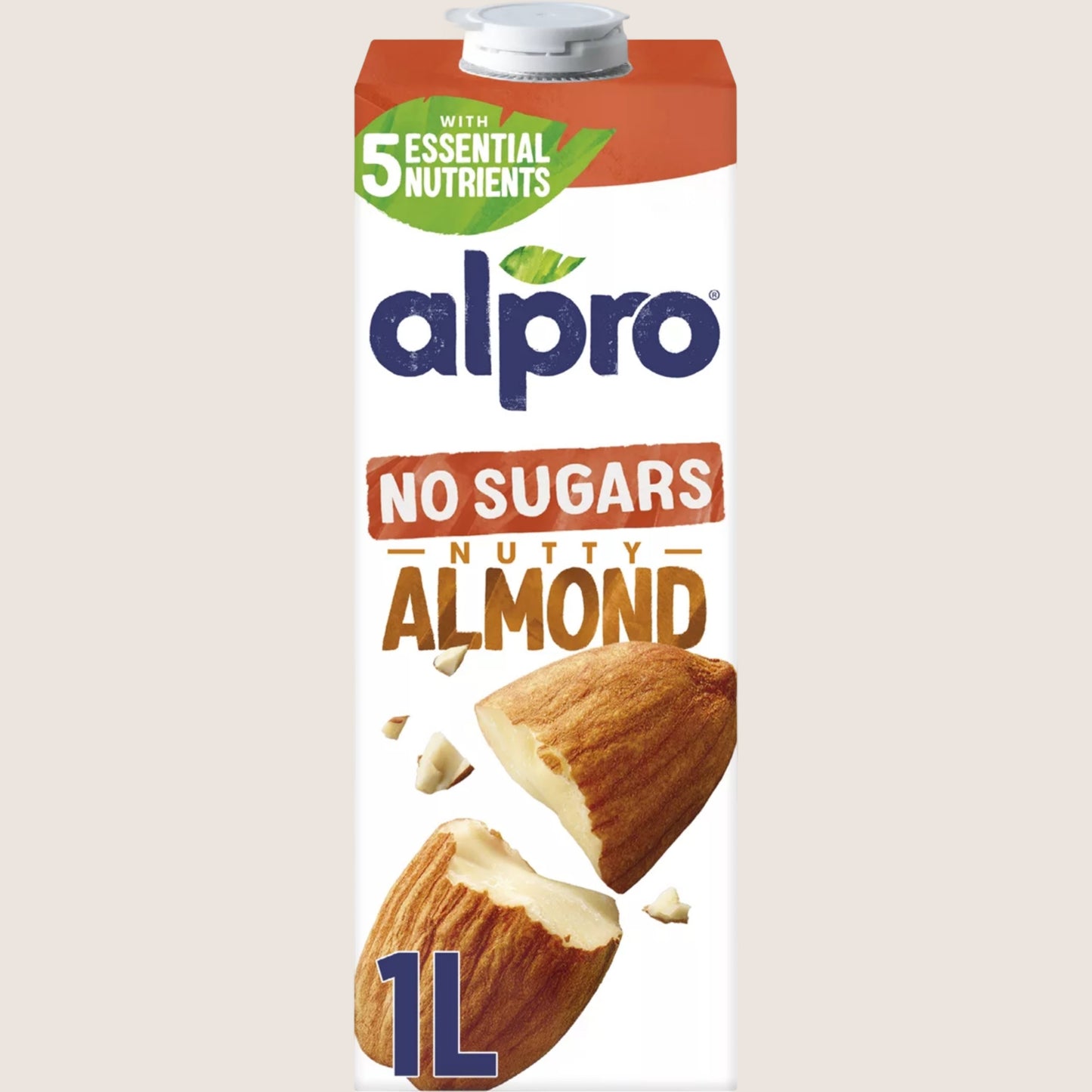 Alpro Almond No Sugar Long Life Dairy Free Drink No Artificial Additives 1L