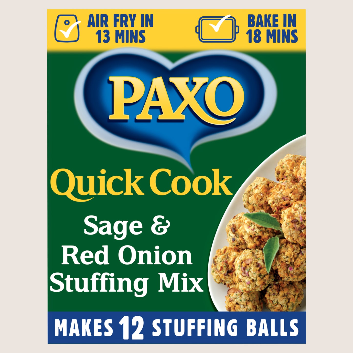 Paxo Quick Cook Sage & Red Onion Stuffing Mix No Artificial Additives 150g