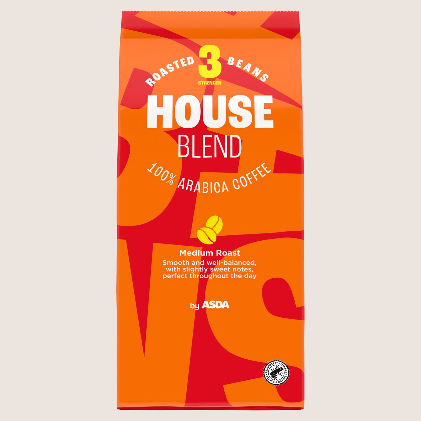 ASDA House Blend Roasted Beans No Artificial Additives 454g