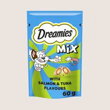 DREAMIES Cat Treat Biscuits with Salmon & Tuna Flavour Nutritionally Complete 60g