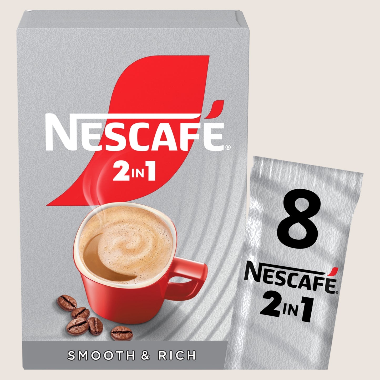 Nescafé 2 in 1 No Artificial Additives 8 x 9g