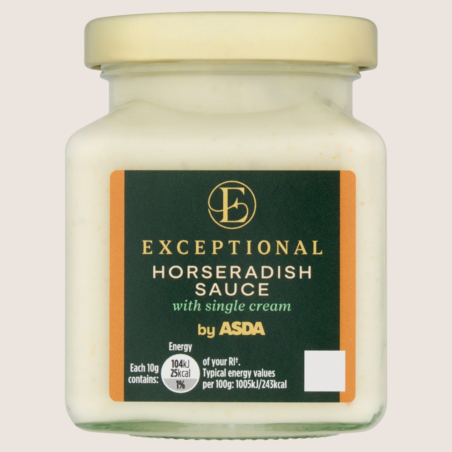 Exceptional by ASDA Horseradish Sauce with Single Cream 195 No Artificial Additives