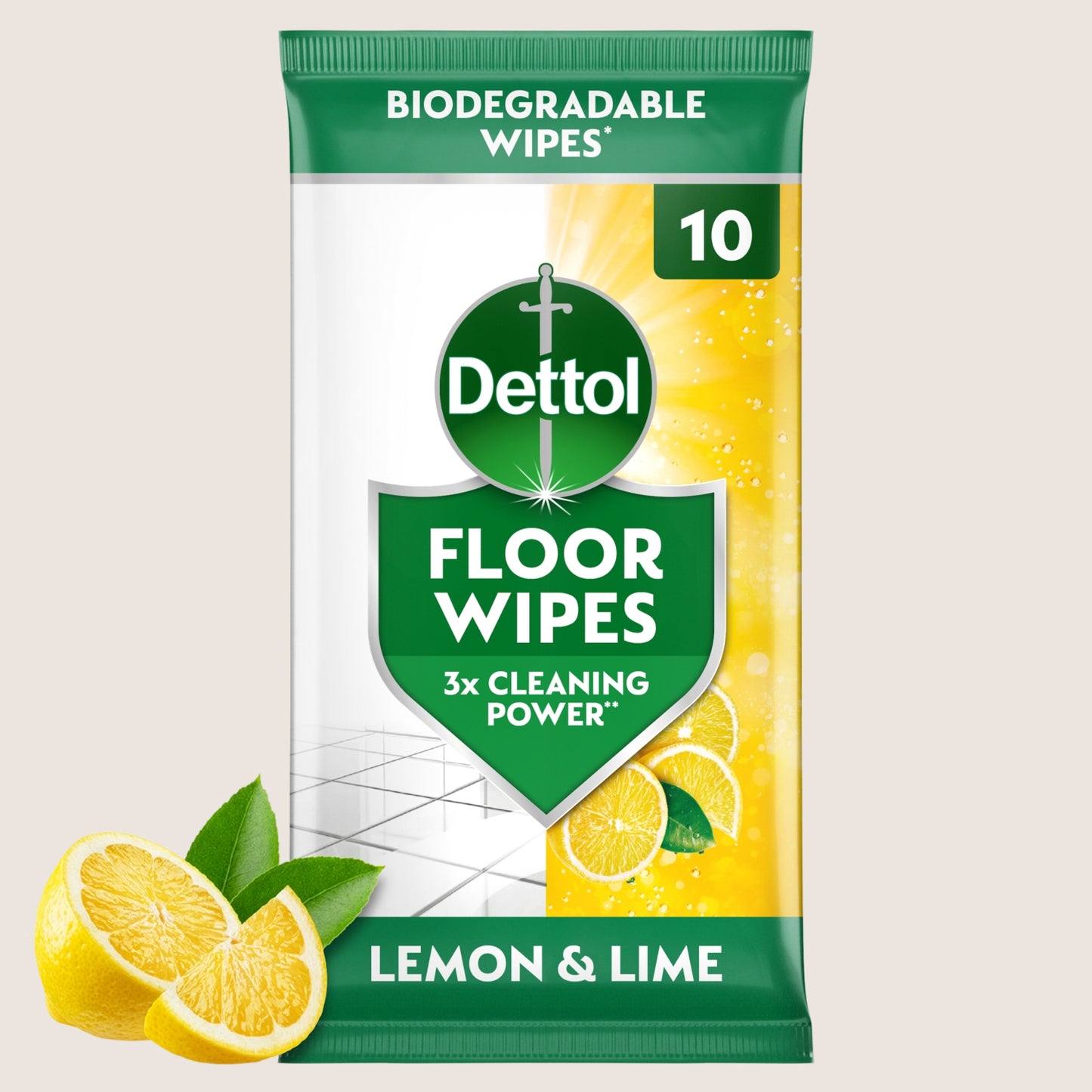 Dettol Lemon & Lime XL Floor Wipes 10