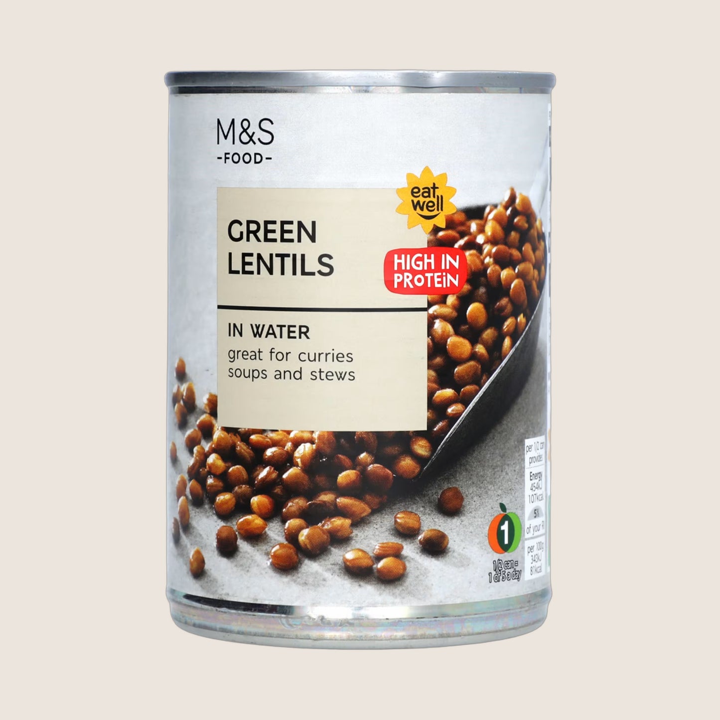 M&S Green Lentils In Water 400 g