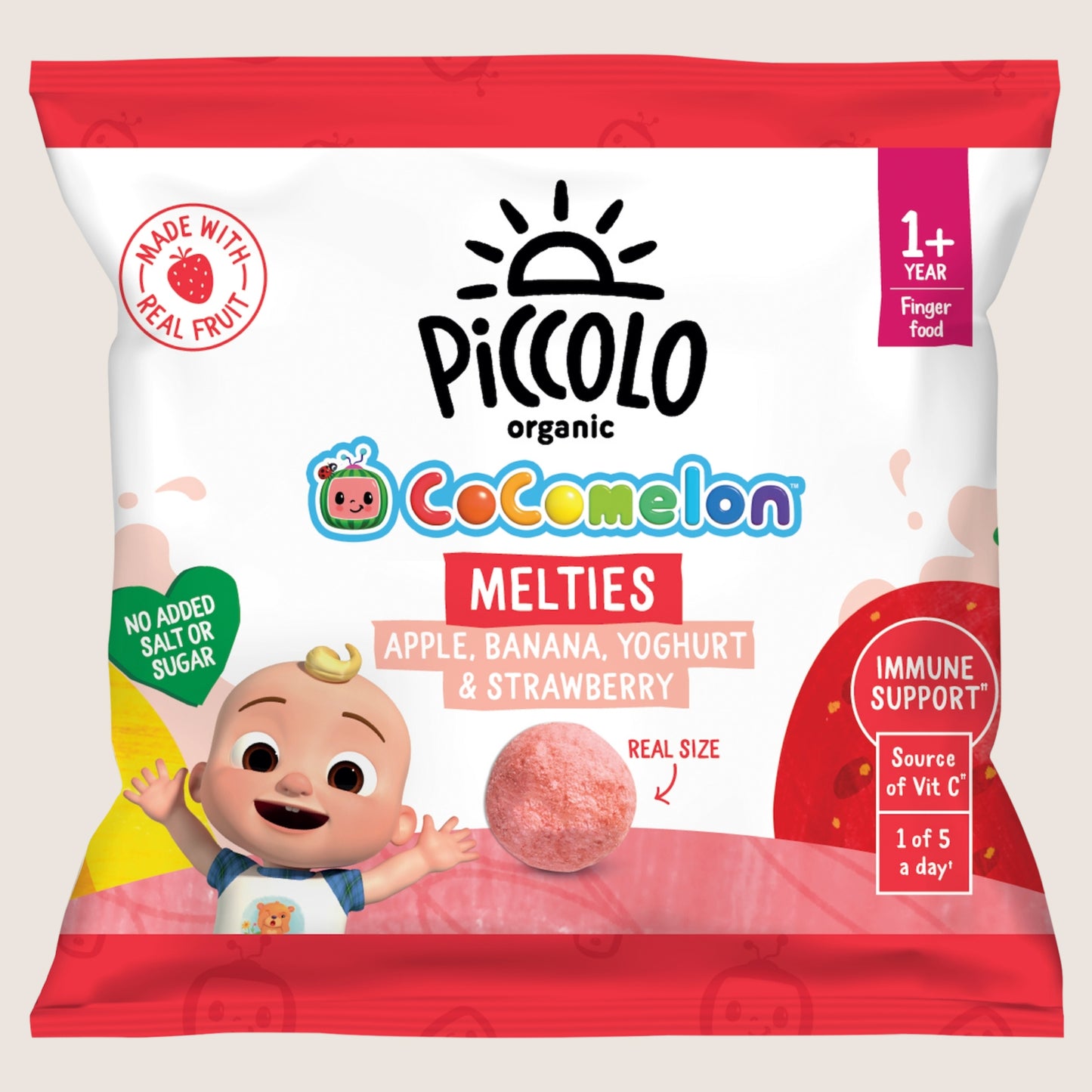 Piccolo Melties Apple Banana Yoghurt & Strawberry 1+ Year Gentle Formula 6g