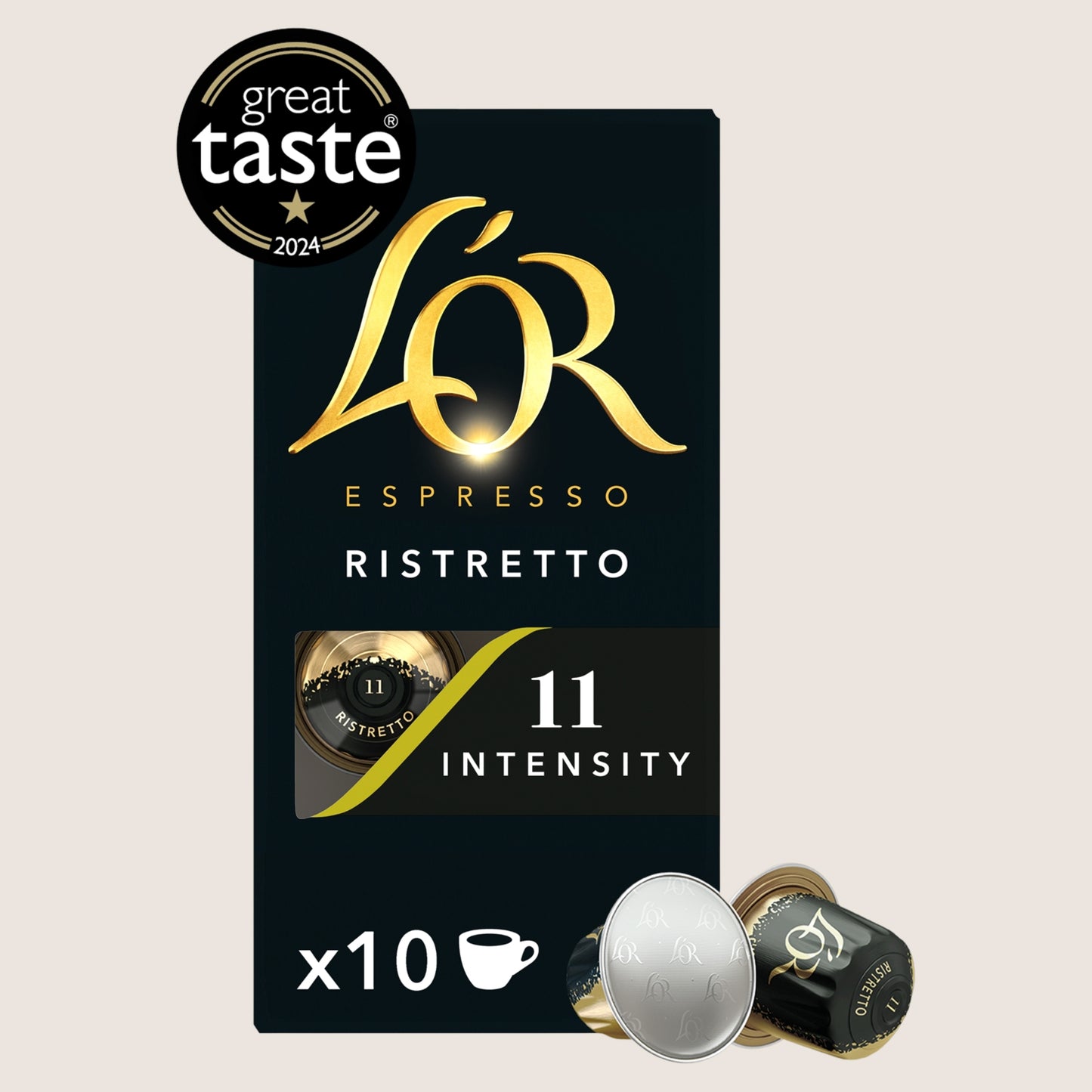L'OR Ristretto Coffee Pods X10 Intensity 11 No Artificial Additives
