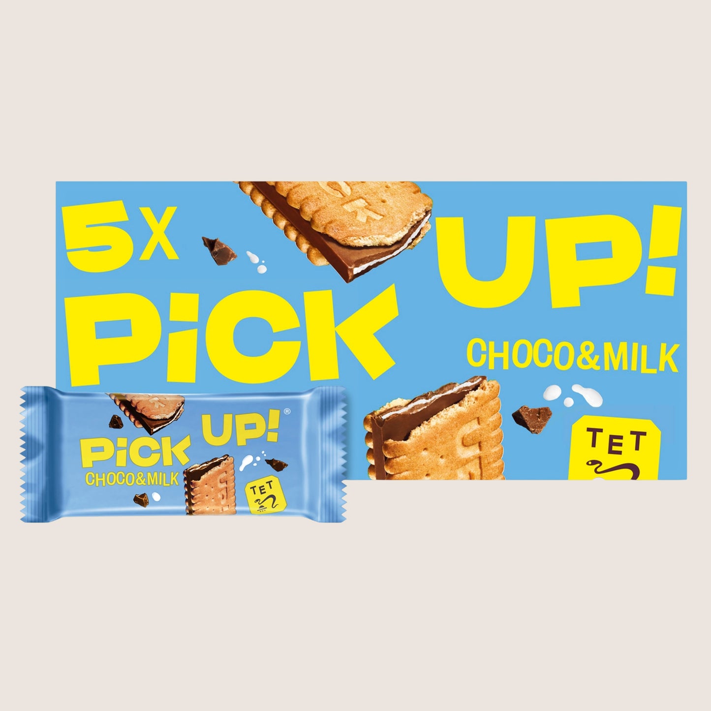 Bahlsen PiCK UP! Choco & Milk Chocolate Biscuit Bars Milk Chocolate 5 Pack