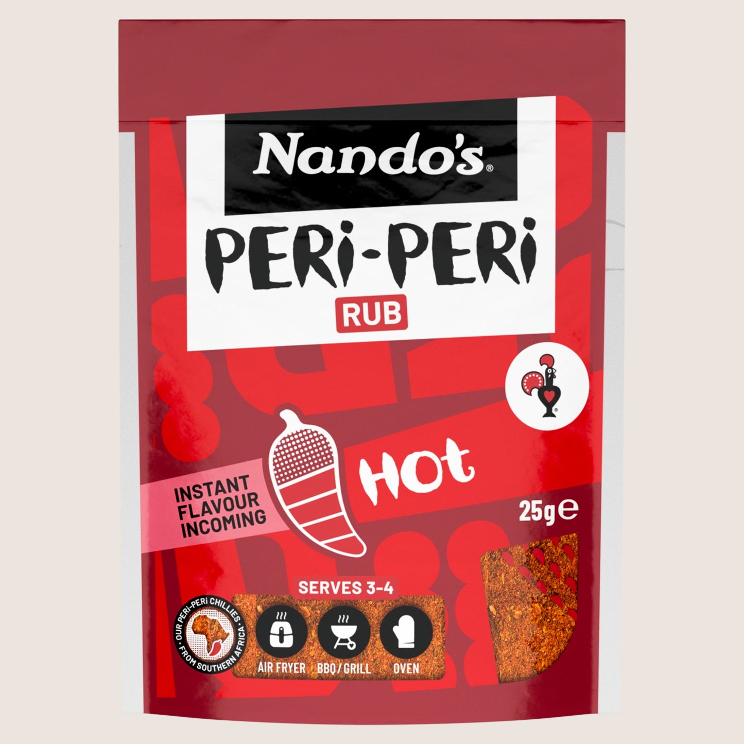 Nando's Hot Peri-Peri Rub Halal Certified 25g