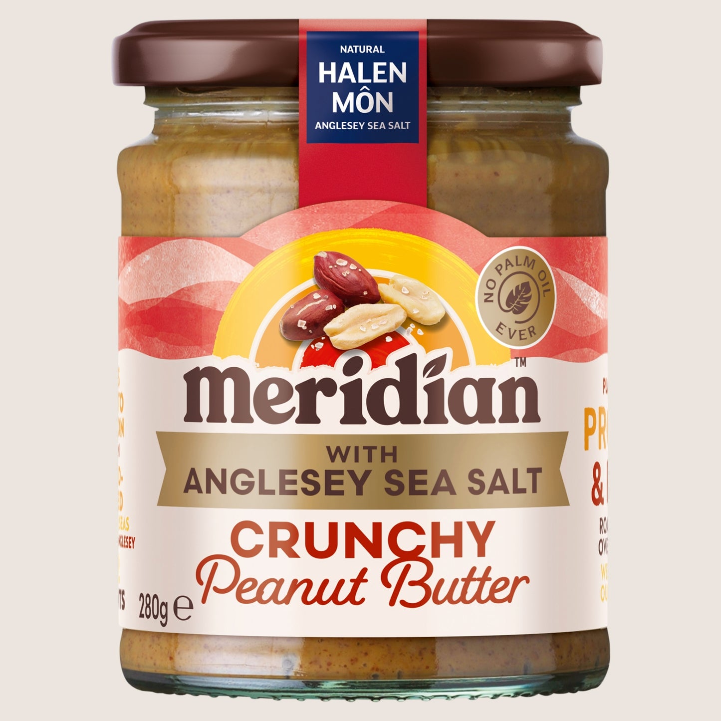 Meridian Crunchy Peanut Butter with Anglesey Sea Salt 280g
