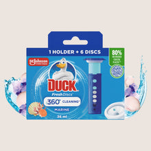 Duck Toilet Fresh Discs Holder & Refill Marine 36ml