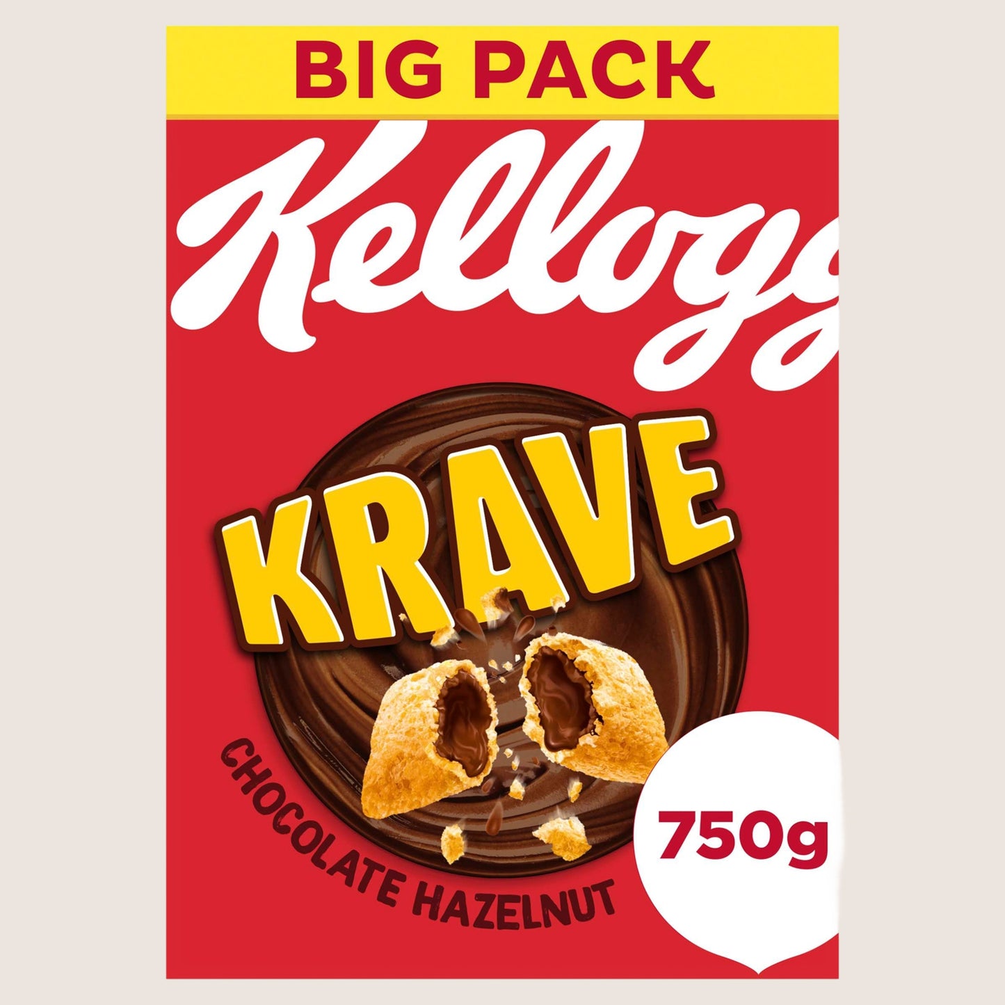 Kellogg's Krave Chocolate Hazelnut Breakfast Cereal Vitamin Fortified 750g